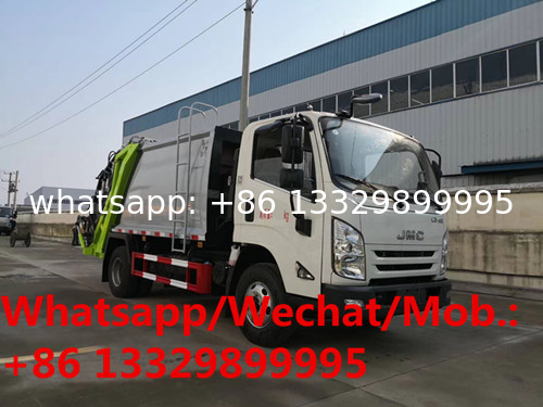 High quality JMC brand diesel 7cbm compacted garbage truck for sale, Hot sale! cheaper wastes collecting vehicle