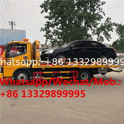 new manufactured JAC brand 4*2 LHD 3T flatbed wrecker towing truck for sale, Best price road breakdown repair vehicle