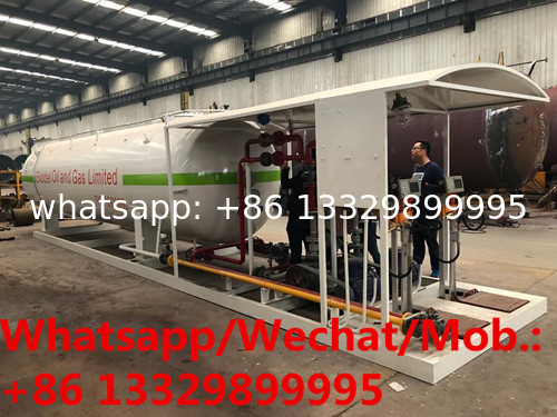 HOT SALE! best price 20cbm skid lpg gas refilling station with double filling scales, skid lpg tanker with scales