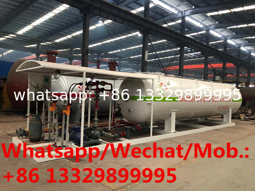 HOT SALE! best price 20cbm skid lpg gas refilling station with double filling scales, skid lpg tanker with scales