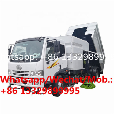 FAW brand RHD diesel road sweeeping vehicle for sale, Factory sale good price street sweeper vehicle