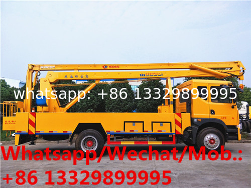 new face dongfeng 4*2 LHD D9 18m-22m hydraulic aerial working platform truck for sale, best price overhead working truck