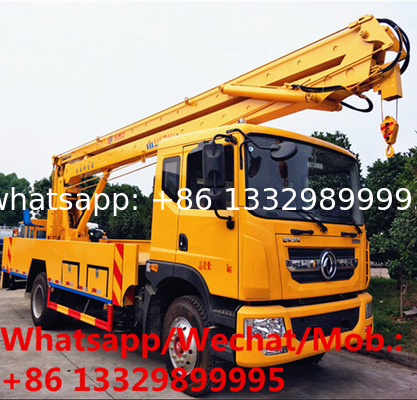 new face dongfeng 4*2 LHD D9 18m-22m hydraulic aerial working platform truck for sale, best price overhead working truck