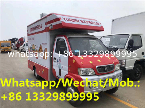 High quality and best price Forland Brand 4*2 gasoline mobile food van truck for sale, Mobile vending cart