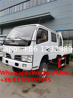 good price LHD dongfeng small 4WD double cabin dropside lorry truck 3 ton for sale, 3-5T cargo lorry transported truck
