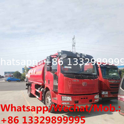 high quality and best price FAW 4*2 LHD diesel 15cbm bulk oil tanker truck for sale, fuel tanker transported vehicle