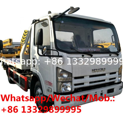 HOT SALE! ISUZU Euro5 5 ton light duty flatbed wrecker small wrecker tow truck for sale, Good price road towing truck