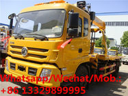 High Quality DongFeng 8 Tons Rollback Wrecker Truck Mounted Crane Sale ,