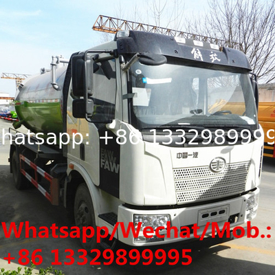 HOT SALE!NEW FAW 4x2 12000 liters or 13cbm diesel waste water suction truck, best price vacuum tanker truck for sale