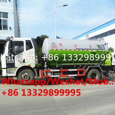 HOT SALE!NEW FAW 4x2 12000 liters or 13cbm diesel waste water suction truck, best price vacuum tanker truck for sale