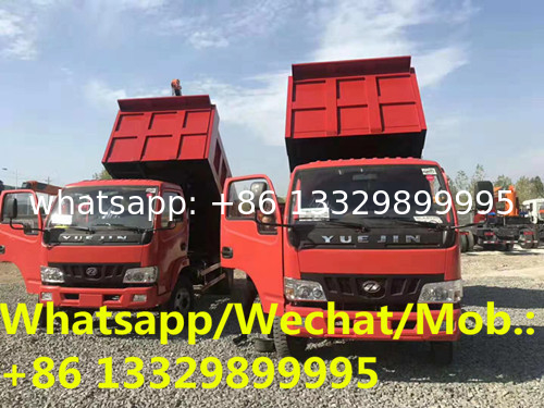 Best price YUEJIN brand 130hp diesel 4tons dump tipper truck for sale, HOT SALE! stone and coal transported vehicle