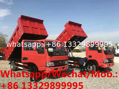 Best price YUEJIN brand 130hp diesel 4tons dump tipper truck for sale, HOT SALE! stone and coal transported vehicle