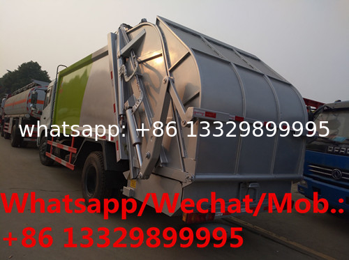 Factory sale best price dongfeng 4*2 LHD 10cbm-12cbm-14cbm compacted garbgae truck. rear laoder garbage truck for sale