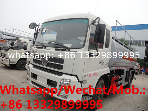 cheaper Dongfeng tianjin 190hp diesel 15cbm mobile oil tanker transported vehicle for sale, bulk diesel gasoline truck