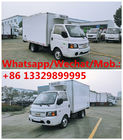 Cheapest gasoline engine refrigerated minivan for sale, HOT SALE! New Jac 4*2 LHD 1T gasoline cold van box truck
