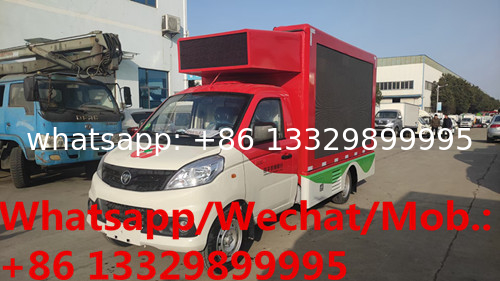 FOTON xiangling V1 single cab gasoline Mobile LED advertising truck for sale, best price mobile LED screen vehicle