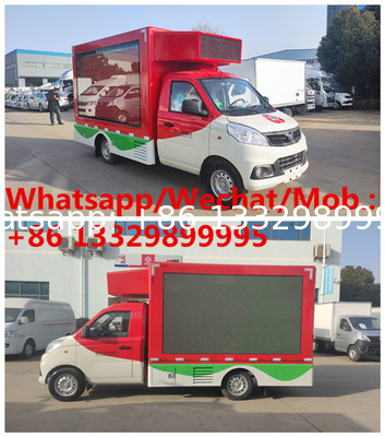 FOTON xiangling V1 single cab gasoline Mobile LED advertising truck for sale, best price mobile LED screen vehicle