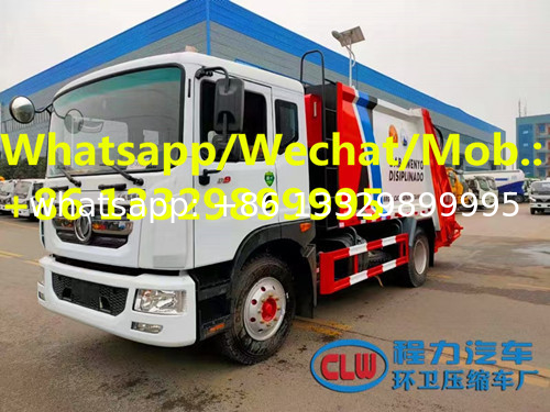 HOT SALE! dongfeng D9 10cbm compacted garbage truck, Cheaper new head 170hp 10cbm garbage compactor truck for sale