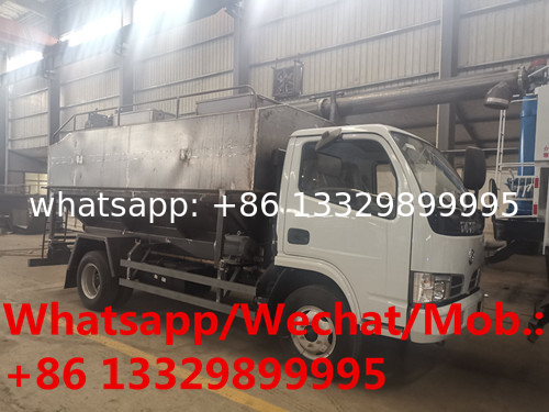 Euro 3 120hp diesel 4tons China supplier of bulk feed truck for sale, Farm-oriented and livestock poultry feed vehicle