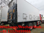 Best price GENLVON HONGYAN day old chick truck with tail plate for sale, HOT SALE! hongyan 6*4 LHD livestock van truck