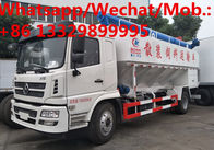 customized Shacman 4*2 LHD 16cbm-18cbm animal feed truck for sale, 8tons diesel livestock poultry feed container vehicle