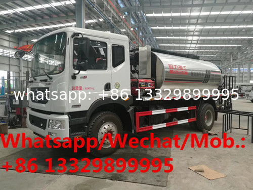 customized Dongfeng D9 4*2 LHD 210hp Euro 6 10cbm asphalt spreading tanker truck for sale, bitumen distributing truck