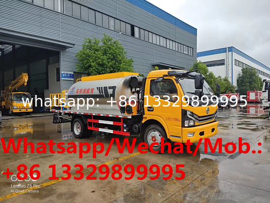 Customized dongfeng duolika 4*2 LHD Euro 6 6cbm asphalt tanker truck for sale,Dongfeng 5tons bitumen spreading vehicle