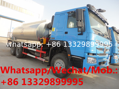 SINO TRUK HOWO 6*4 LHD 336hp 16cbm diesel asphalt tanker truck for sale, customized HOWO 14tons bitumen spreading tanker