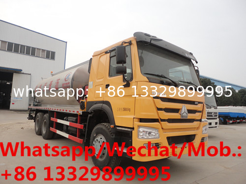 SINO TRUK HOWO 6*4 RHD 371hp diesel  16CBM 14T asphalt tanker truck for sale, bitumen spreading tanker truck for sale