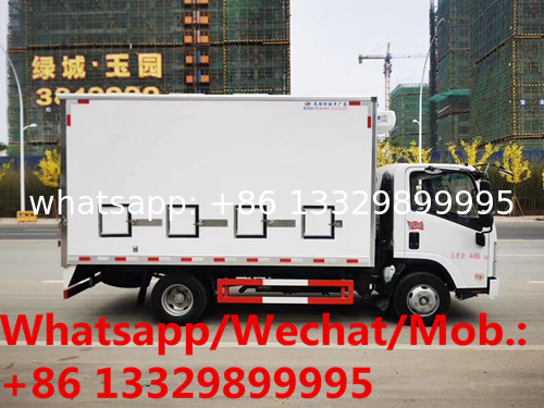 Factory sale poultry live ISUZU KV100 baby chick transported truck for sale, China supplier of day old chick vehicle