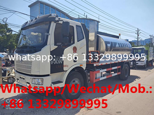 Customized FAW new intelligent type asphalt spreading tanker vehicle for sale, bitumen distributing tanker vehicle