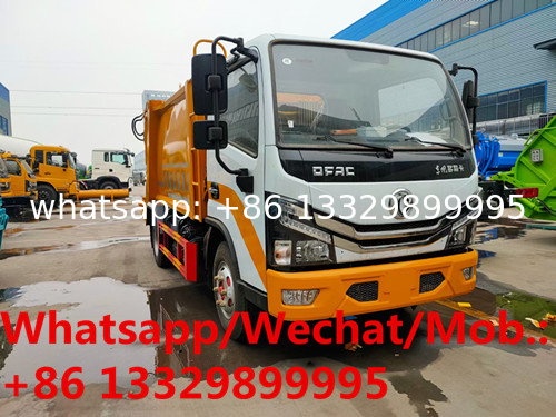 Dongfeng 4*2 LHD 140HP Euro 6 4cbm garbage compactor truck for sale, new wastes collecting vehicle supplier for sale