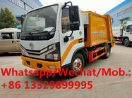 Dongfeng 4*2 LHD 140HP Euro 6 4cbm garbage compactor truck for sale, new wastes collecting vehicle supplier for sale