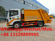 Dongfeng 4*2 LHD 140HP Euro 6 4cbm garbage compactor truck for sale, new wastes collecting vehicle supplier for sale