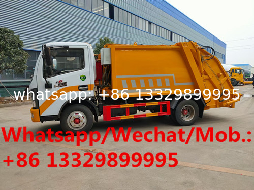 Dongfeng 4*2 LHD 140HP Euro 6 4cbm garbage compactor truck for sale, new wastes collecting vehicle supplier for sale