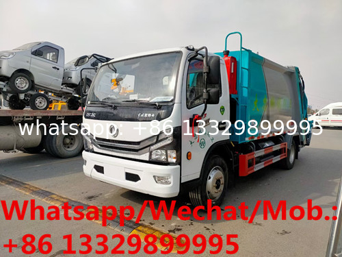 Best seller-dongfeng 165hp diesel Euro 6 7cbm compacted garbage truck for sale,good price 7cbm garbage compactor vehicle