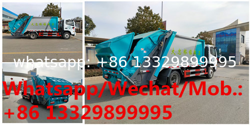 Best seller-dongfeng 165hp diesel Euro 6 7cbm compacted garbage truck for sale,good price 7cbm garbage compactor vehicle