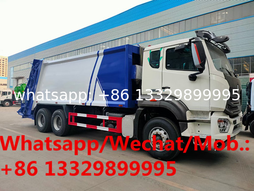 Customized SINO TRUK 20CBM compacted garbage truck for Africa, Good quality new rear loader garbage truck for sale