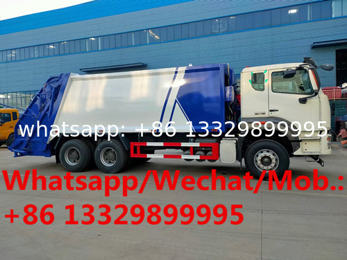 Customized SINO TRUK 20CBM compacted garbage truck for Africa, Good quality new rear loader garbage truck for sale