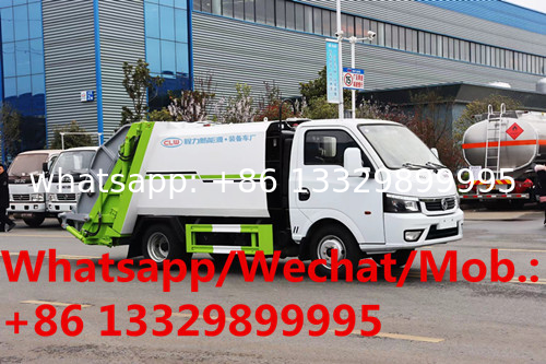 HOT SALE!  mini 3.5cbm Dongfeng 95hp diesel compacted garbage truck for Underground garage, rear loader garbage truck