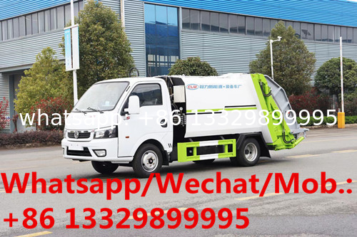 HOT SALE!  mini 3.5cbm Dongfeng 95hp diesel compacted garbage truck for Underground garage, rear loader garbage truck