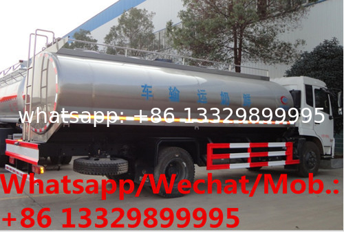 Customized Dongfeng RHD 10,000Liters stainless steel foodgrade milk tanker truck for sale, Liquid food tanker vehicle