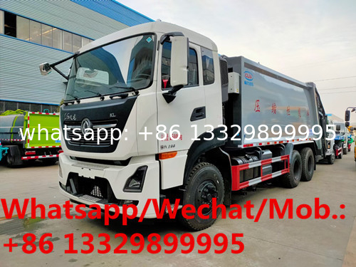 HOT SALE! DONGFENG TIANLONG 6*4 290hp diesel 20CBM garbage compactor truck, refuse garbage truck supplier in China