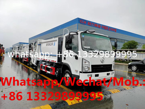 Customized SHACMAN 4*2 LHD 6CBM compactor garbage truck for sale, good price new shacman 4-5tons garbage compactor truck