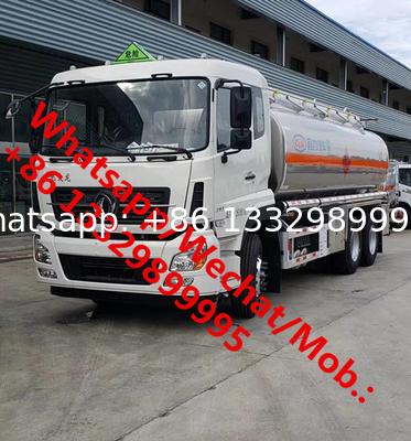 customized aluminum alloy 20cbm bulk oil transported tanker truck for sale, HOT SALE! DONGFENG fuel tanker vehicle