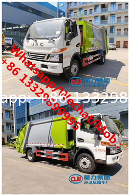 HOT SALE!JAC Junling V7 120KW diesel 8cbm garbage compactor truck, good quality refuse garbage truck supplier in China