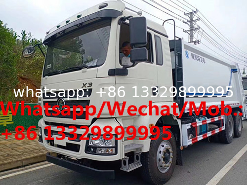 HOT SALE! Customized SHACMAN BRAND 6*4 LHD 18CBM garbage compactor truck for sale, 115tons compacted garbage truck