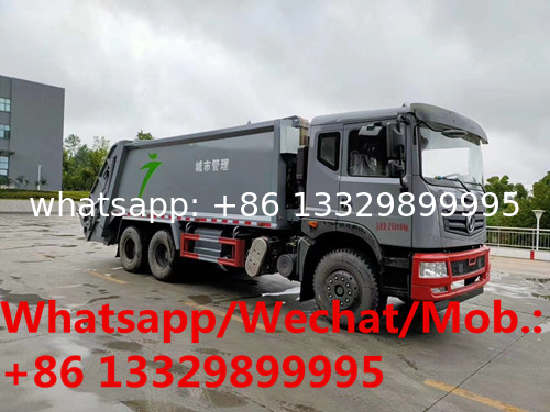 Dongfeng 6*4 LHD T5 260hp diesel Euro 6 18cbm garbage compactor truck for sale,18cbm refuse garbage compactor vehicle