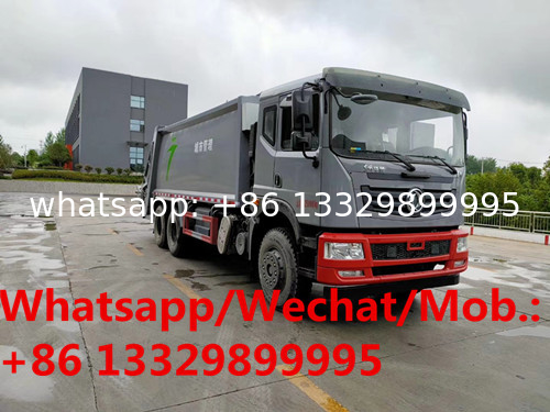 Dongfeng 6*4 LHD T5 260hp diesel Euro 6 18cbm garbage compactor truck for sale,18cbm refuse garbage compactor vehicle