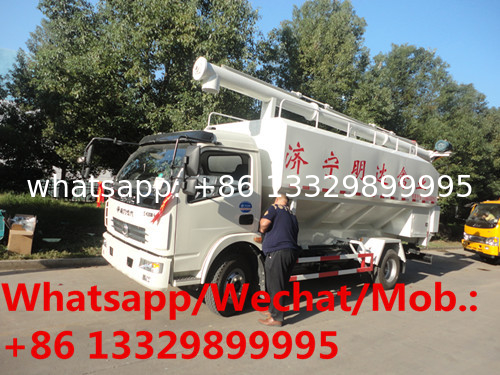 dongfeng D7 Euro 5 12cbm-14cbm farm-oriented and livestock poultry feed truck for sale, 5T-7T animal feed vehicle